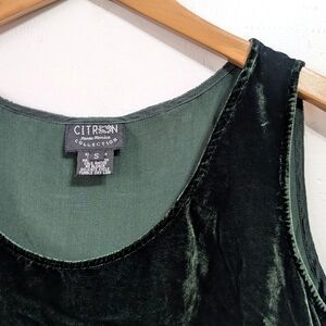 Citron Santa Monica Tank Top Velvet Green Size S *FLAW*